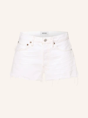 Agolde Szorty Jeansowe Parker Short weiss
