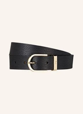 Aigner Pasek Skórzany Casual schwarz