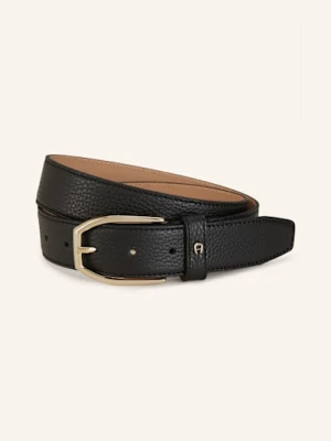 Aigner Pasek Skórzany Casual schwarz