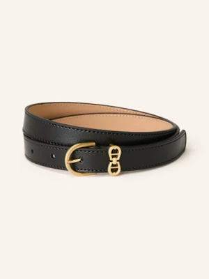 Aigner Pasek Skórzany schwarz