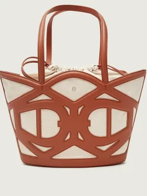 Aigner Shopperka Azzurra | z dodatkiem skóry