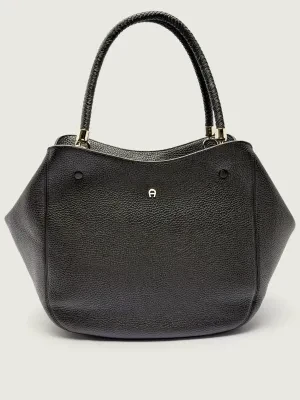 Aigner Skórzana shopperka CARRÉ SOFT