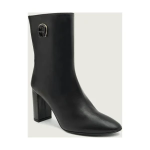 Aigner Skórzane botki na słupku CAROLINE 15B