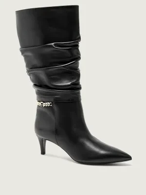 Aigner Skórzane kozaki na szpilce MADONNA 13A