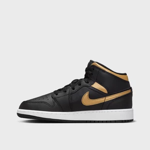 Air Jordan 1 Mid black/metallic gold/white, marki JORDANFootwear, w kolorze Czarny, rozmiar