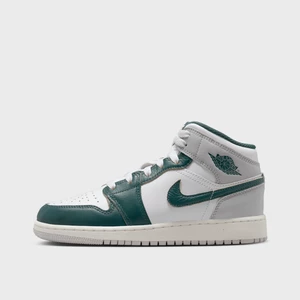 Air Jordan 1 Mid SE (GS) white/oxidized green/sail/neutral g, marki JORDANFootwear, w kolorze Zielony, rozmiar