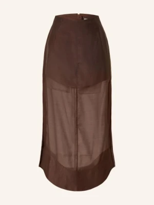 Aje. Spódnica Capture Z Mieszanki Materiałów Z Nitami braun