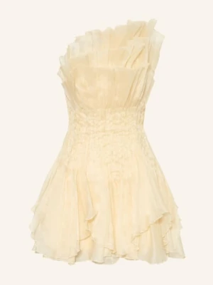 Aje. Sukienka Koktajlowa Nisha Z Plisami gelb