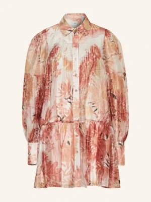 Aje. Sukienka Koszulowa Iria Z Koronką I Plisami braun