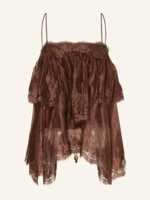 Aje. Top Ophelia Lace Cami Z Koronką braun