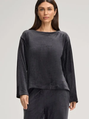 Aksamitna koszulka z długim rękawem w kolorze czarnym Joop