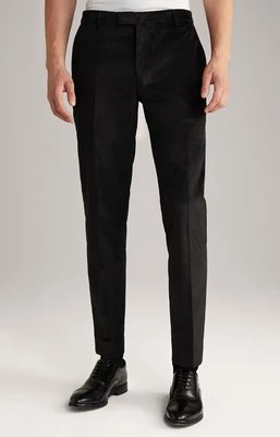 Aksamitne spodnie garniturowe Blayr w kolorze czarnym Joop