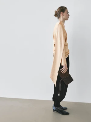 Aksamitne Spodnie Sarouel − Studio - Czarny - - Massimo Dutti - Kobieta