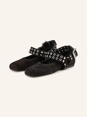 Alaïa Baleriny Mary Jane Z Ćwiekami schwarz ALAÏA