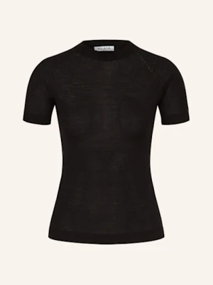 Alaïa Dzianinowa Koszulka schwarz ALAÏA