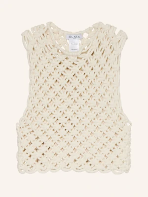 Alaïa Krótki Top weiss ALAÏA
