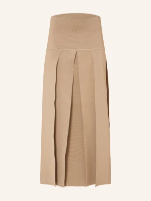 Alaïa Spódnica Z Dżerseju Z Dodatkiem Jedwabiu beige