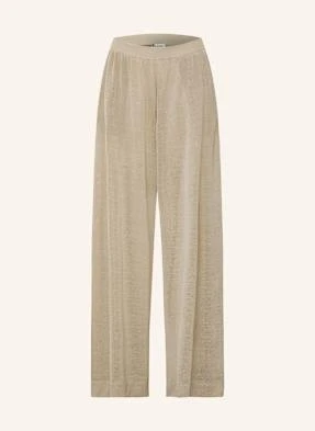 Alaïa Spodnie Z Dzianiny Z Lnu beige ALAÏA