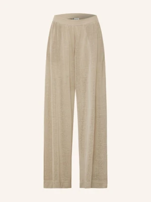 Alaïa Spodnie Z Dzianiny Z Lnu beige ALAÏA