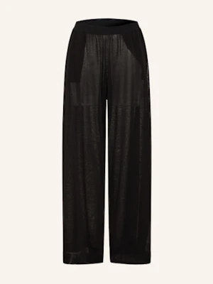 Alaïa Spodnie Z Dzianiny Z Lnu schwarz ALAÏA