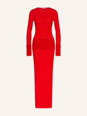 Alaïa Sukienka Z Dzianiny rot CZERWONY