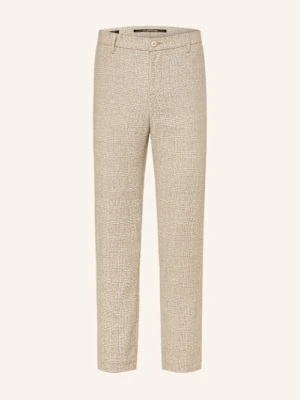 Alberto Chinosy Flanelowe Rob Slim Fit beige