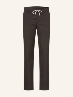 Alberto Chinosy Jump W Stylu Dresowym Slim Fit braun CIEMNOBRĄZOWY