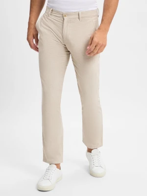 Alberto Damskie spodnie materiałowe z zawartością lnu - Lou Kobiety Bawełna beżowy w kratkę,