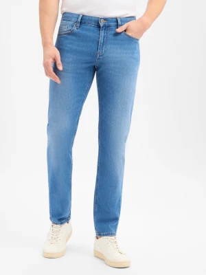 Alberto Dżinsy - Pipe Mężczyźni Bawełna niebieski,