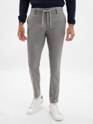 Alberto Męskie spodnie materiałowe - Jump Mężczyźni szary wzorzysty,