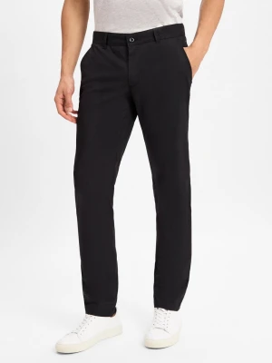 Alberto Męskie spodnie materiałowe - LOU Mężczyźni czarny jednolity,