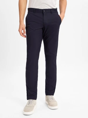 Alberto Męskie spodnie materiałowe - LOU Mężczyźni niebieski jednolity,