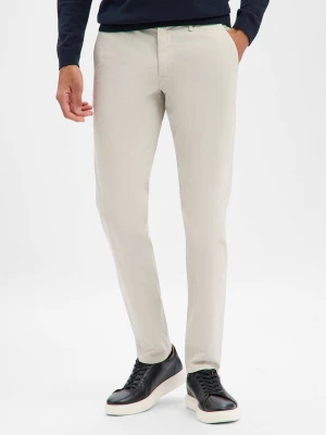 Alberto Spodnie - Pipe Mężczyźni Bawełna niebieski jednolity,