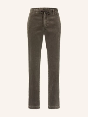 Alberto Spodnie Sztruksowe Jump W Stylu Dresowym Slim Fit gruen ZIELONY