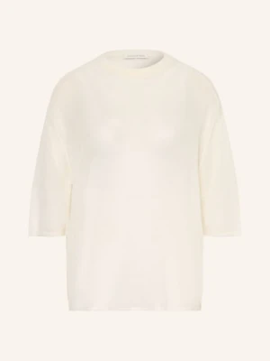 Alcidia Da Veiga Dzianinowa Koszulka Z Kaszmiru beige