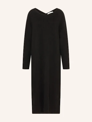Alcidia Da Veiga Sukienka Z Dzianiny Gea Z Kaszmirem schwarz