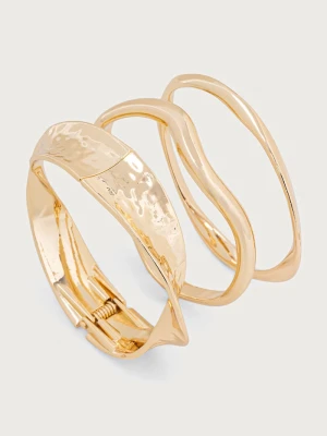 Aldo bransoletka damska metalowa TWISTEDSTACK 3-pack złoty