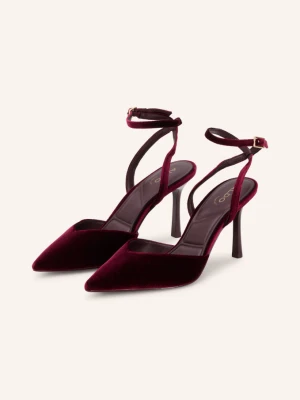 Aldo Czółenka Typu Slingback Caroling Z Aksamitu rot CIEMNOCZERWONY