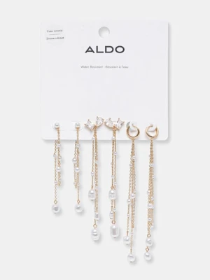 Aldo kolczyki damskie metalowe z cyrkonią RAVVEN 3-pack