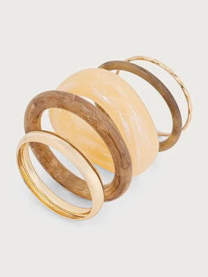 Aldo komplet bransoletek damski BUTTER 5-pack beżowy