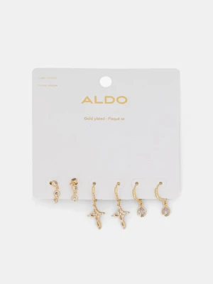 Aldo komplet kolczyków damskich pozłacanych z cyrkonią SHANNONN 3-pack