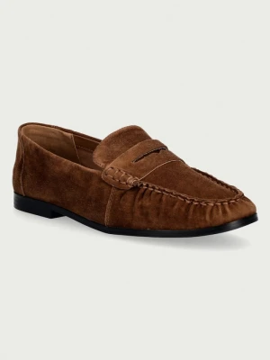 Aldo loafersy damskie zamszowe VEVIANE brązowy