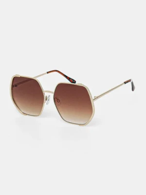 Aldo okulary przeciwsłoneczne GWAENAD damskie kolor złoty 13995166