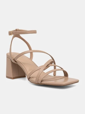 Aldo sandały na słupku skórzane ESTHER