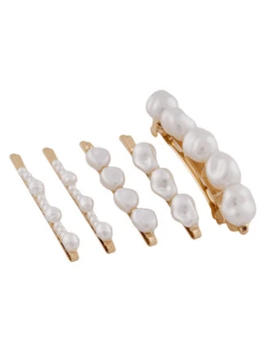 Aldo Zestaw 5 spinek do włosów Pearlyclips 13995066 Złoty