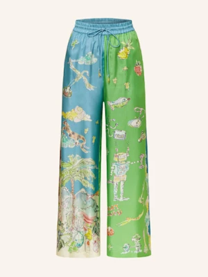 Alémais Spodnie Marlena Daria Z Jedwabiu blau ALÉMAIS