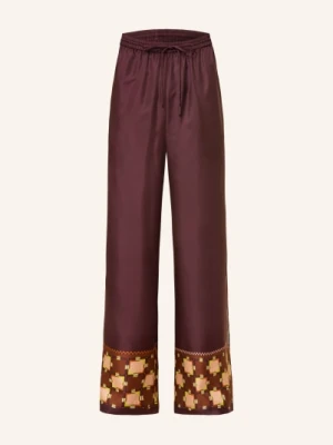 Alémais Spodnie Marlene Wilson Z Jedwabiu rot ALÉMAIS