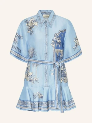 Alémais Sukienka Koszulowa Villa Romantica Z Lnu blau ALÉMAIS