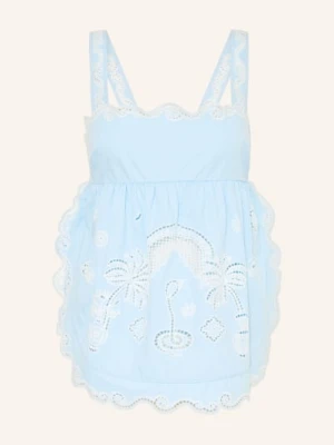 Alémais Top Maizy Z Koronką Z Dziurkami blau ALÉMAIS