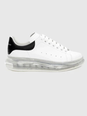 ALEXANDER MCQUEEN Białe sneakersy męskie z przezroczystą podeszwą, Rozmiar 44
